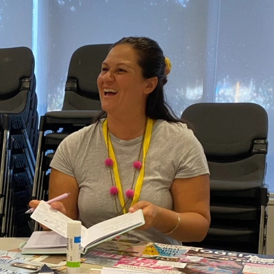 Marika smiling at a workshop