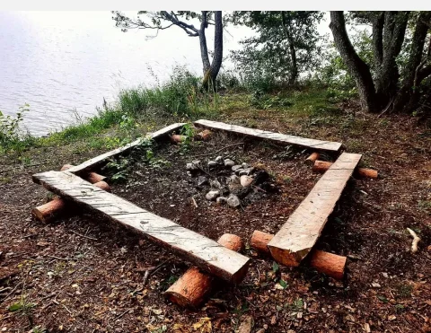 Vegetable garden by the water