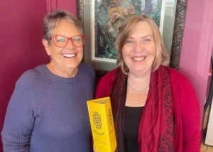 Ann-Maree with a group attendee