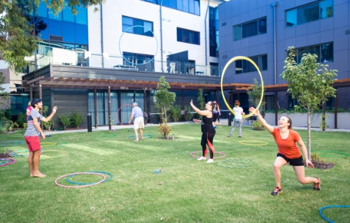Hula hooping group