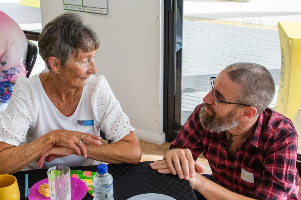 A person offering support to another person
