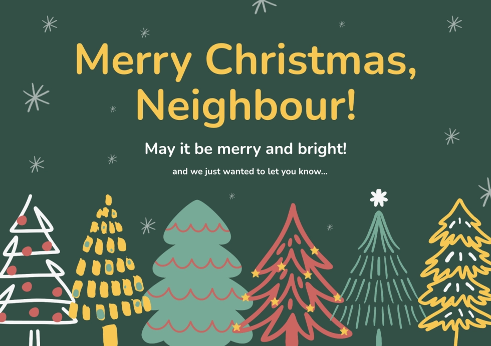 Colour Christmas printable - front