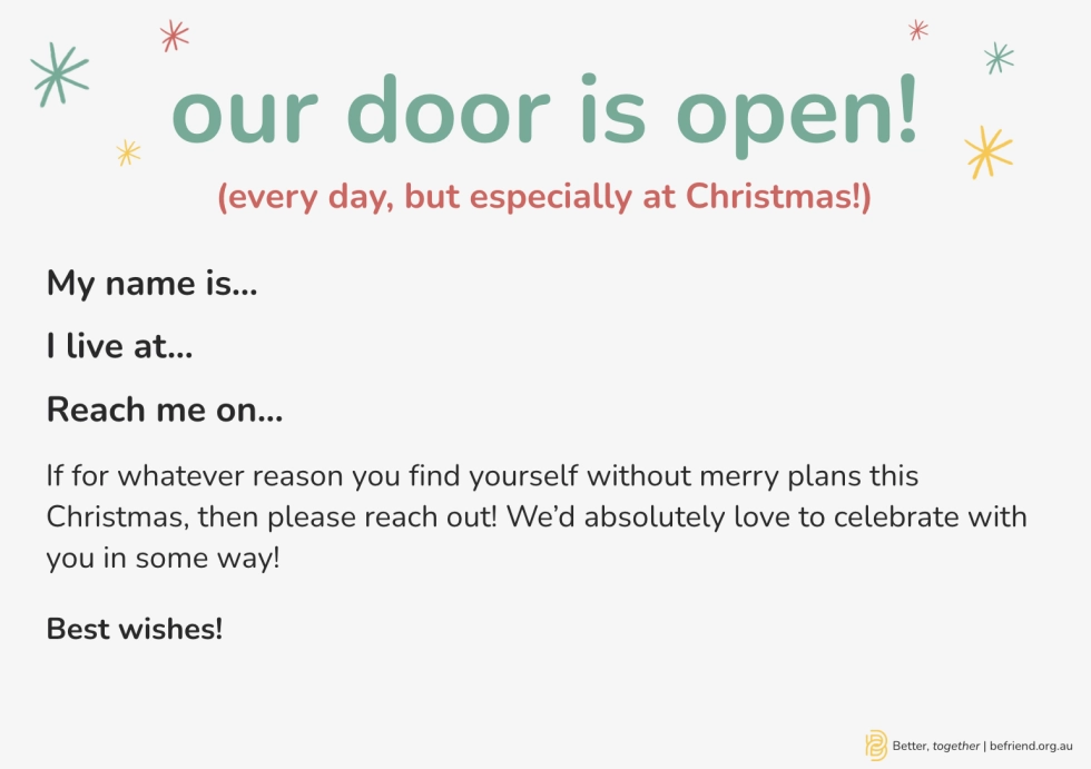 Colour Christmas printable - back