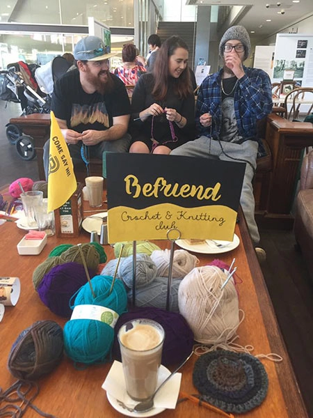 Befriend knitting meetup