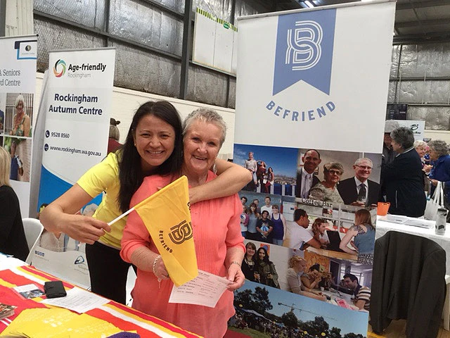 Nancy and Jodie at info stall
