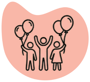 Icon of people throwing a party