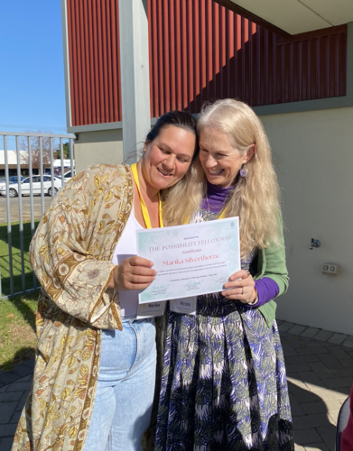 Completion certificate with a participant